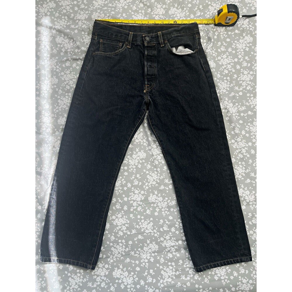 Levis 501 Original Fit Jeans Men's W34 L32 Blue Straight Leg Water Less Denim